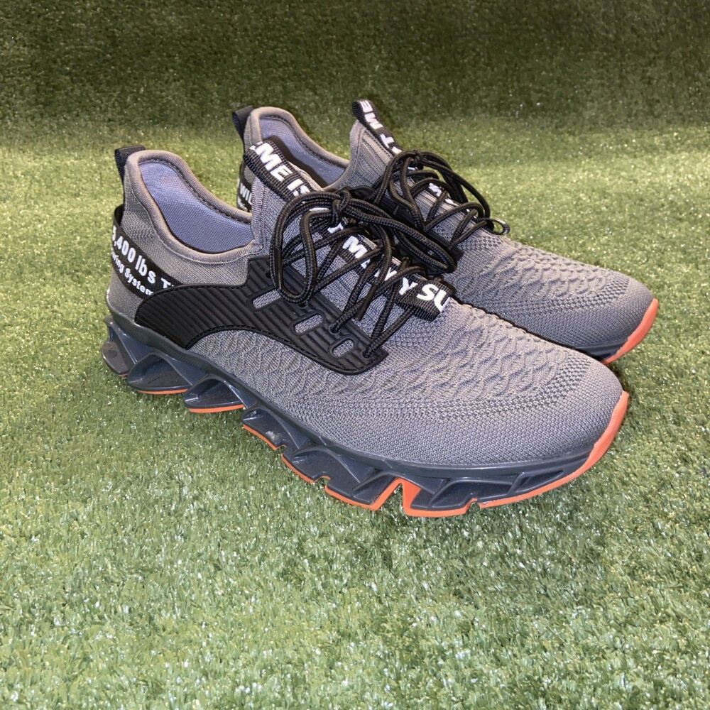 SKDOIUL Gray Knit Walking Sneakers Comfort Cushion Men’s 10.5 Running Shoes